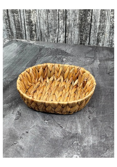 2 Adet Hasır Ekmeklik Saklama Kutusu Organizer Sepet Oval Hasır