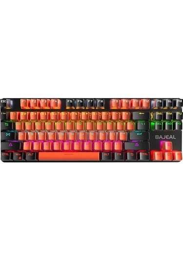 Geeksen Bajeal 87 Tuşlu Rgb Aydınlatmalı Mekanik Oyun Klavyesi - Mavi Switch İle Konforlu Yazım Deneyimi