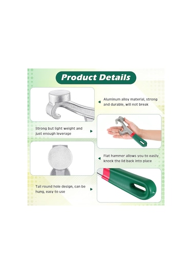 Adet 5 Galonluk Kova Açacağı Alüminyum Kova Açacağı Diğer