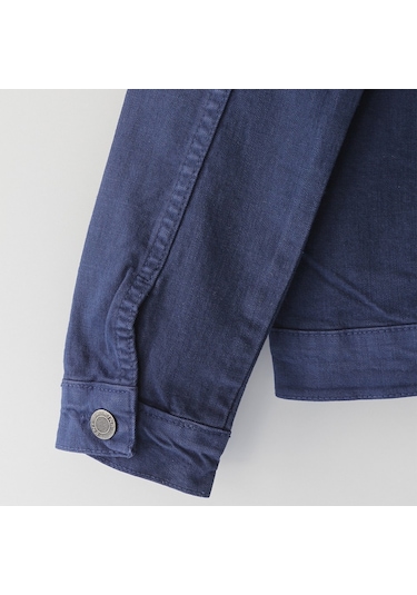 Erkek Çocuk Cep Detaylı Denim Kot Jean Ceket 5-15 Yaş Lacivert Lacivert