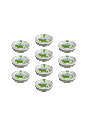 Roll-up Nature Ekolojik Karton Kağıt Tek Kullanımlık Oval Tabak - 20x26 Cm. - 50 Adetlik 10 Paket