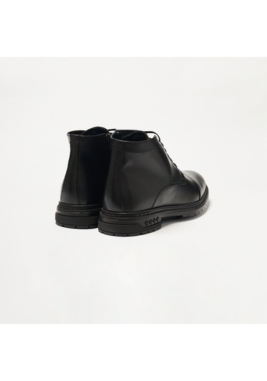 Bot Erkek Og-351 John May Siyah Deri Siyah
