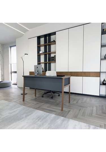 Zenith Çalışma Masası 120cm Antrasit Ceviz