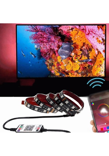 Reedark Su Dalgasına Dayanıklı 5050 Rgb Led Şerit Işık - Bluetooth Kumandalı Esnek Aydınlatma