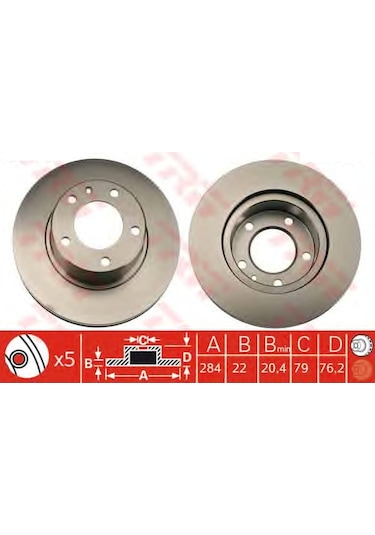 Bendix Disk Fren Aynası Ön 561186j E28 81 88 Jurıd KNO-BENDİX-561186J