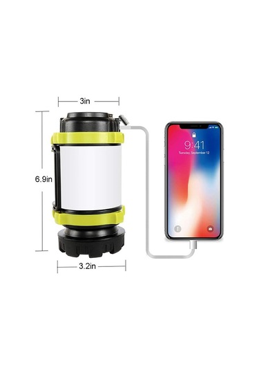 Soulader 6 Fonksiyonlu Şarj Edilebilir Led El Feneri Ve Powerbank, 4000mah Batarya İle Yüksek Kapasiteli Taşınabilir Aydınlatma Çözümü Yeşil