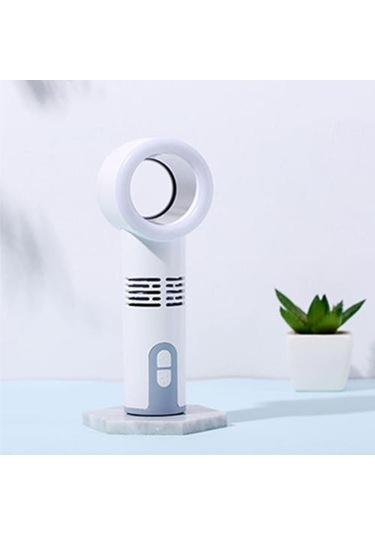 Mini El Bladess Fan Hava Soğutucu Usb Şarj Edilebilir Ventilatör Led Ligth Ayrılabilir Temel Taşınabilir Fan Açık / Ofis Hayranları Cnoh6j Beyaz