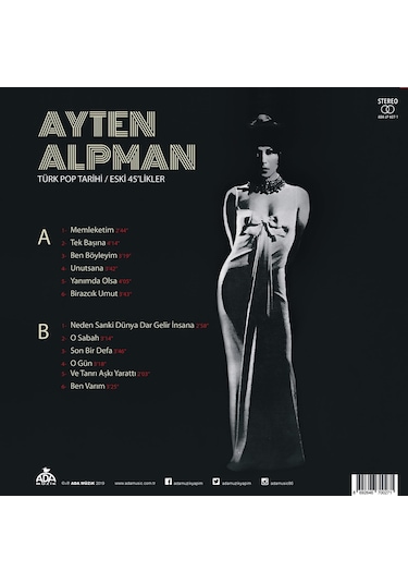 Ayten Alpman - Türk Pop Tarihi - Eski 45'likler Plak