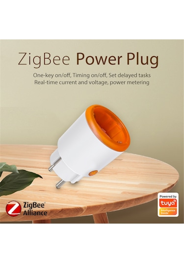 Aubyhe Tuya Zigbee 3.0 Akıllı Priz: 16a Enerji Ölçerli, Ses Kontrollü, Uzaktan Kumandalı, Avrupa Standartı
