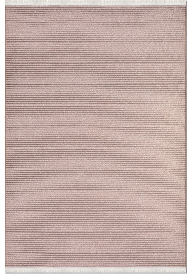 Lidya Bukle Jüt Çizgili Halı Kaydırmaz, Kadife Hissi, Kolay Temizlik, Antibakteriyel, Modern Kahverengi