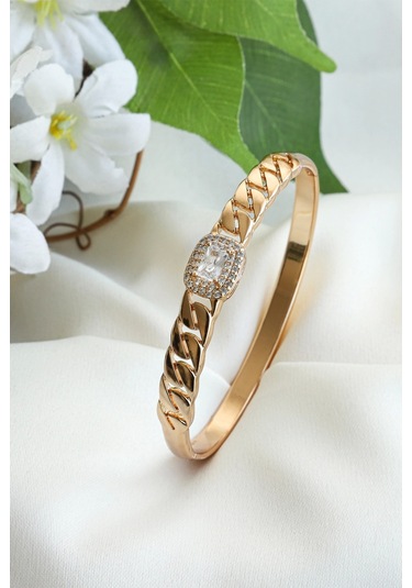 316l Çelik Baget Model Özel Tasarım Zirkon Taşlı Kadın Bileklik Çok Renkli