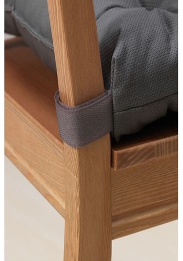 Gri Sandalye Minderi 4 Adet 40/35x38x7 Cm