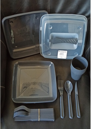 Evmonı Pıknık Setı 32 Parca/mp-4010 Gri Antrasit