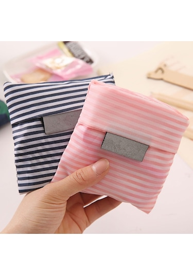 Sones Baskılı Katlanabilir Alışveriş Çantası Büyük Kapasiteli Saklama Poşetleri Koyu Mavi Gypsophila Diğer