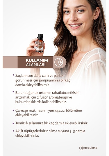 Qoquland Sandalwood Uçucu Yağ Buhurdanlık Esansı Oda Kokusu 10 ML