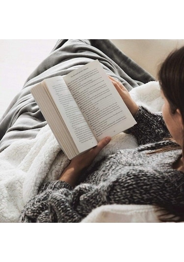 Novahub Lacivert Kış Yün Battaniye Yetişkin Kalın Sıcak Kış Çift Taraflı Düz Renk Seyahat Ofis Battaniye Kanepe Lacivert Lacivert