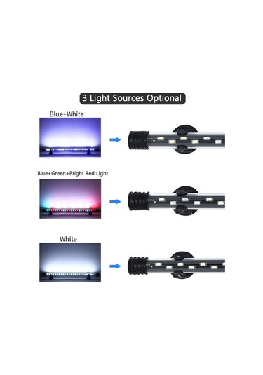 Novahub Altı Led Akvaryum Aydınlatması - Ip68 Su Geçirmez, 3 Renk Seçenekli, Enerji Tasarruflu Çok Renkli, Güçlü Modüllü Çok Renkli