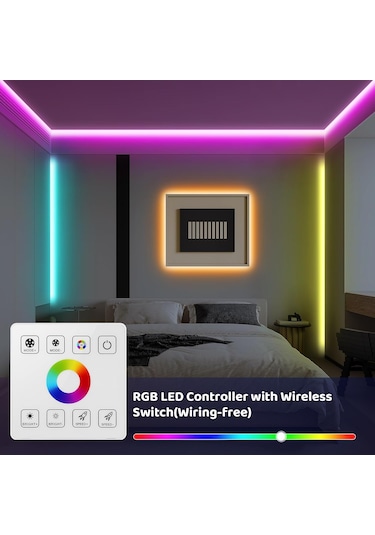 Rf Touch Panel Rgb Led Denetleyici Kiti, Rf Kablosuz Uzaktan Kumandalı Rgb Led Şerit Işıkları Denetleyicisi