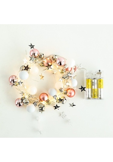 Novahub Noel Led Işık Zinciri, Pembe-beyaz, 20 Led, Pil İle Çalışan, Sıcak Beyaz, 2m Uzunluk, Çeşitli Modeller Diğer