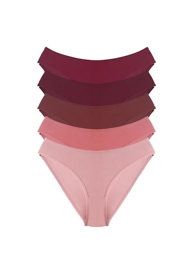 Cottonhill Pamuklu Kadın Bikini Külot 5'li Paket-2 Çok Renkli 2