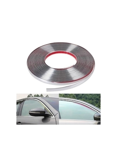 18 Mm 10 Metre 3d Paslanmaz Dekoratif Krom Çıta