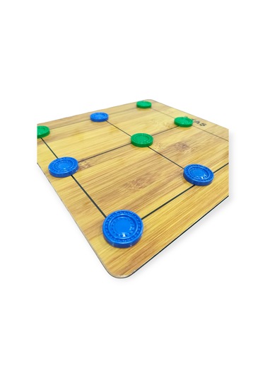 Ahşap 9 Taş 3taş - 2 Oyun Bir Arada