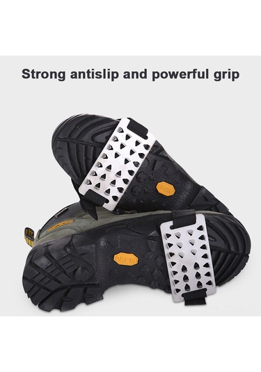 Maiyame Kar Ve Buz Yürüyüşleri İçin 26 Dişli Kayma Engeli, Çelik Ayaklık Koruması, Tüm Ayakkabılara Uyumlu, Hafif Ve Dayanıklı Tasarım Siyah
