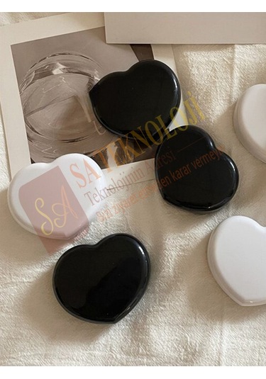 Lionsa Lens Kutusu Ve Takma Aparatı Seti Aynalı Kalp Kalp-siyah