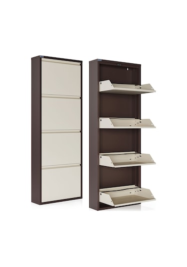 Ceha 4'lü Metal Ayakkabılık - Kahverengi/Krem K.AYK-4 /AB8317-1013 Kahverengi - Krem Ceha 4'lü Metal Ayakkabılık - Kahverengi/Krem K.AYK-4 /AB8317-1013 Kahverengi - Krem