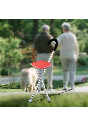 Suntek Katlanır Baston Koltuk Kolu Kırmızı