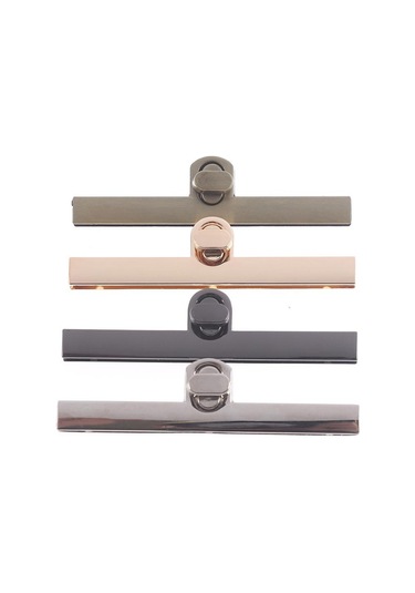 Koyu Kahverengi 1 Adet Vintage Çanta Metal Toka Dönüş Kilitleri Büküm Düğmesi Diy Çanta Aksesuarları