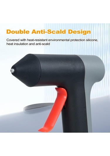 Besthome1 3.7v Li-poly Pilli Isıtıcı Macun Tabancası - 30 Saniye Hızlı Isınma, İki Katlı Isıya Dayanıklı, 7mm 20 Adet Macun Çub