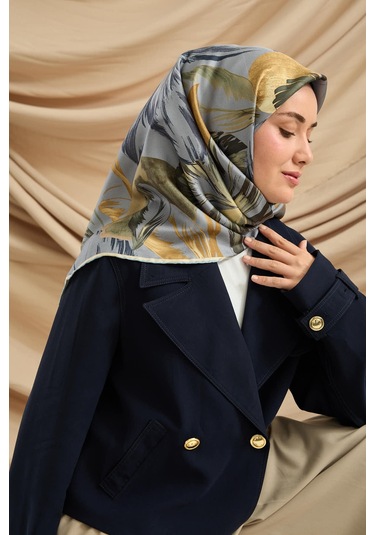 Silk Home Twill İpek Eşarp 11480-66 Bebe Mavi, İndigo, Yeşil, Fildişi, Hardal