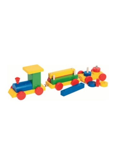 Çocuk Ahşap Eğitici Oyuncak Geometrik Tren Bultak Puzzle Oyun