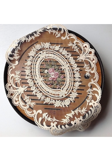 Yifomall 6'li Set El İşi Dantel Masa Örtüsü - Şık Ve Pratik Dekorasyon Ürünü Bej