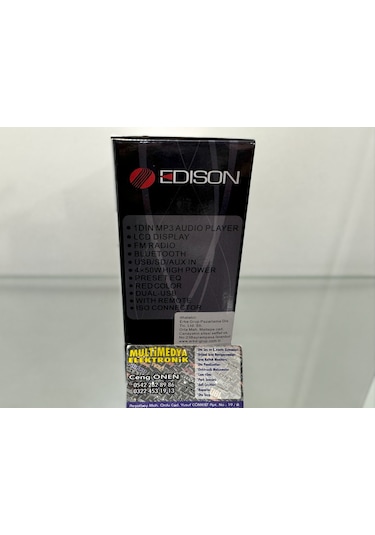 Edison Ed 204 Bt Usb Aux Bluetooth Fm Radyo Oto Teyp Mp3