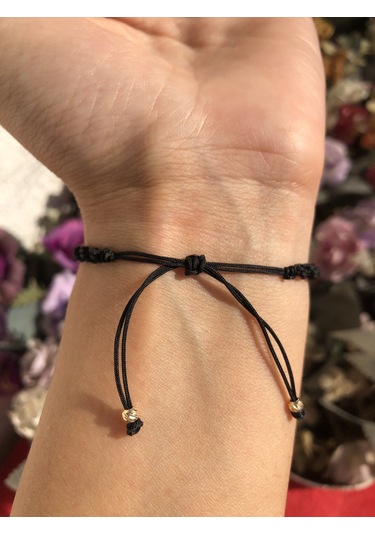 Altın Bileklik Nazar Boncuklu Ip Bileklik N11.32790 Sarı Altın