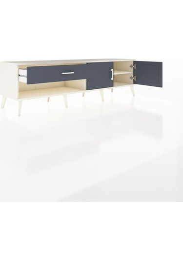 Hyperion Tv Ünitesi Tek Raflı Tek Çekmeceli 2 Kapaklı 176x44x51 Aytaşı-antrasit/antrasit Antrasıt/antrasıt