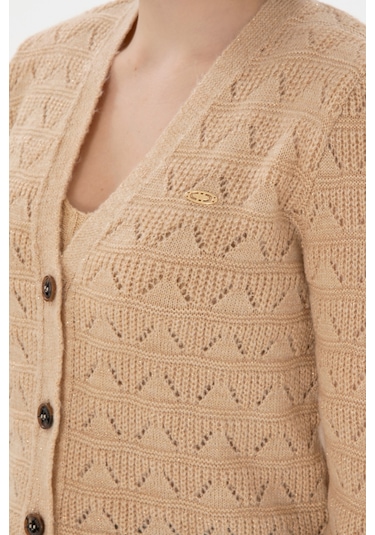 U.s. Polo Assn. Kadın Kum Hırka Triko 50293082-vr085 Kum