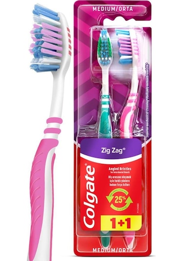 Colgate ZigZag 1 + 1 Diş Fırçası Medium
