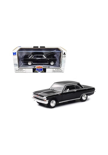New Ray Koleksiyon 1 / 24 Ölçek 1964 Chevy Nova Siyah Ss Model Metal Araba