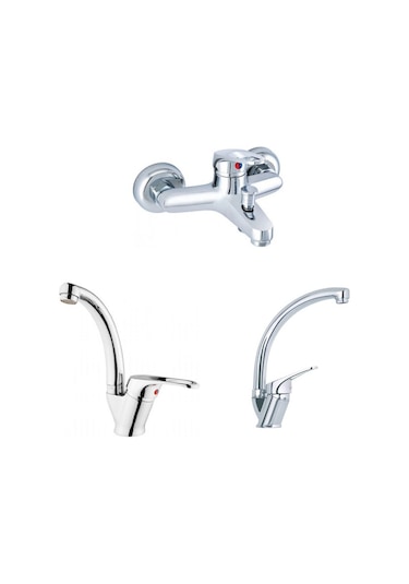 Erce Mix Kuğu Evye Lavabo Ve Banyo Bataryası Krom