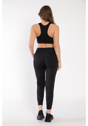 Crozwise Cepli Kadın Jogger Tayt SiYAH Siyah