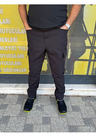 Softshel İçi Polarlı Kaliteli Pantolon Siyah