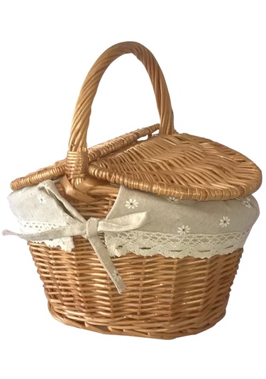 Homyl Açık Kamp Için Yıkanabilir Astarlı El Dokuması Hasır Kahverengi