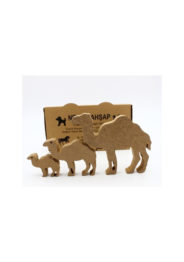 Na Neşeli Ahşap Ahşap Deve Figürü 3 Lü Takım 15cm 10cm 6cm Ahşap Boyama Ürünü.boyama Etkinliği.okul Öncesi Model 3lüdeveboyasız