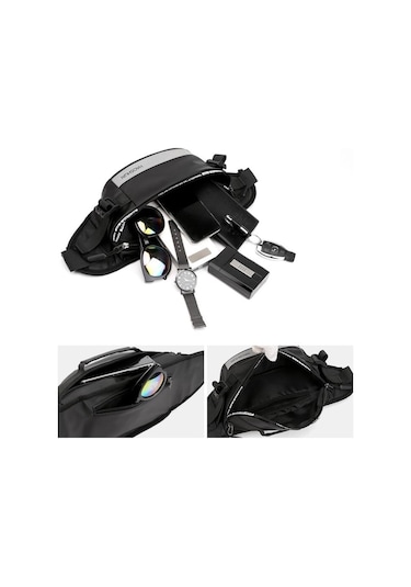 Haoshuai Erkek Bel Ve Göğüs Çantası (Hs-1106) - Lacivert