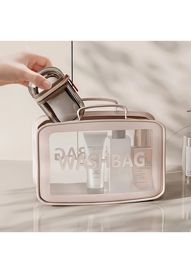 Chenkestoreone Seyahat Sabunluğu Kapaklı Dayanıklı Pet Sızdırmaz Gri Şeffaf Gri