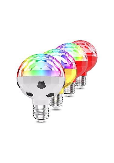 Sones Zqmqd-001 6 Led'li Renkli Döner Işık Magic Ball Atmosfer Işığı, Özellik: Beyaz+evrensel Tutucu Çok Renkli