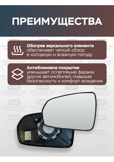 Mırr Lada Vesta İçin Sol Isıtmalı Ayna Elemanı 317947926